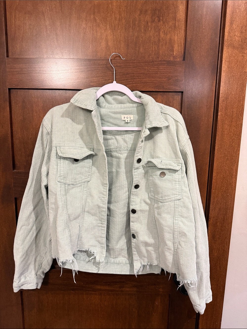 POL Light Sage Corduroy Jacket
